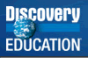 Discovery Education logo with an image of Earth replacing the letter "o" in "Discovery," on a blue background.