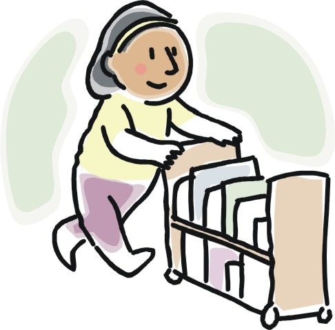 graphic pushing cart