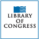 Library of Congress logo featuring a blue, stylized flag above the words "Library of Congress" in black, all within a square border.