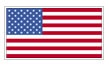 The image shows the flag of the United States with 50 white stars on a blue rectangle and 13 red and white horizontal stripes.